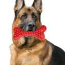 German Shepherd Dog Chew Toys for Aggressive Chewers,Indestructible Beef Flavored Tough Durable Dog Bone Toy Natural Rubber Teeth Cleaning Chews for Large/Medium Dogs