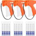 Honoson 3 Pieces Clothes Tagging Applicator Garment Tag Attacher Label Tagging Machine with 15 Pieces Steel Needles for Boutique Store Consignment Garage Yard Sale(Orange)