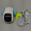 Interactive cat Toy, Rechargeable, Automatic Moving Kitten Toy, New Type of cat Toy with Tail, Touch-Activated Kitten Toy for Play, Suitable for Indoor Boredom Relief for Adult Cats (Blue)