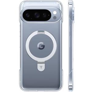 TORRAS Slim for Google Pixel 10 Pro XL Case Clear, Fit for MagSafe, Open Edge Frame, Phone Case for Pixel 10 Pro XL with Stand, Ultra Thin Minimalist, Never Yellowing, Shockproof Corner Cover, Clear