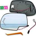 Driver Left Side Heated Mirror Glass Compatible with 2003-2006 Cadillac Escalade,Chevrolet Avalanche,Silverado,Suburban,Tahoe,GMC Sierra,Yukon Left Side Convex Mirrorr with Turn Signal