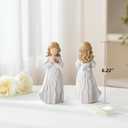 Answered Angel of Prayer Figurine, Solid Resin Praying Angel Figurines Spiritual Decor Statue for Women Girl Religious Hope Sympathy Statues Figure Gifts,Luxury Gift Box with Ribbon &Card-6.2''