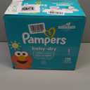 Pampers Diapers - Baby Dry - Size 1, 204 Count, Absorbent Disposable Infant Diaper (Packaging May Vary)