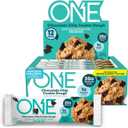 ONE Protein Bars, Chocolate Chip Cookie Dough, Gluten Free with 20g Protein and 1g Sugar, Pantry Staples, 2.12 oz (12 Count)