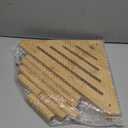 Shower Foot Rest 15in, Shower Stool for Shaving Legs, Waterproof Wood Corner Shower Stool with Storage Shelf for Inside Small Shower Spaces, Bamboo