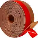 TORRAMI Wide Silicone Weather Stripping 3 inch Width 20 Feet Length, Draft Stopper Seal for Barn and Garage Door Under Bottom,Top, Sides, Brown