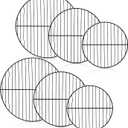 P&P CHEF Round Cooling Rack Set, Round Wire Racks for Cooking Baking, Fit Air Fryer & Oven, Stainless Steel Core with Nonstick Coatings, Black, 6 PCS - 7.5 & 9 & 10.5 Inch