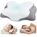 Cervical Neck Pillow, Ergonomic Memory Foam Pillows for Neck Pain Relief with Breathable Pillowcase, Adjustable Contour Neck Support Pillow for Side Back Stomach Sleepers, Odorless