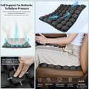 1Pcs Sondor Travel Cushion - Inflatable Airplane Seat Cushion for Travel.Suitable for Long Distance Sedentary People to Use,Easy to Carry (Black-3d Cushion-1pcs-40+)