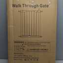 Fairy Baby 36" Tall Narrow Baby Gate 22.8"-25.5" Wide for Small Doorways | Narrow Pet Gate for Small Stairs, Auto-Close Pressure Mounted Metal Dog Gate, One-Hand Open Safety Child Gate No Drill, Black