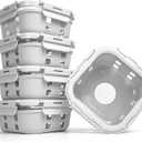 Glass Food Storage Containers with Glass Lids  28oz Meal Prep Containers, Lunch Box with Silicone Sleeve  Stackable Containers for Lunch & Leftovers