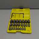 Topec 25Pcs Screw Extractor Set, Hex Head Multi-Spline Easy Out Bolt Extractor Set, Premium CR-MO Steel Rounded Bolt Remover