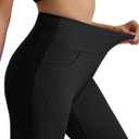 MOOSLOVER Women Wide Leg Yoga Pants with Pockets High Waisted Casual Lounge Pants Comfy Ribbed Loose Pants(S,Black-with Pockets) (Black, S)