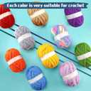 8 Pack Chunky Yarn for Hand Knitting - Chunky Chenille Blanket Yarn for Crocheting - Jumbo Fluffy Yarn for Crochet - Super Bulky Yarn 25 yds 7.7 oz Each Skein (Milky White)