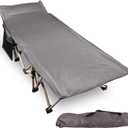 REDCAMP Oversized Camping cots for Adults 500lbs, Extra Wide Sleeping Cots Tall Sleeping Cots Heavy Duty, XL Cots Portable for Outdoor Indoor Office, Grey