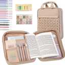 Bible Cover Case for Women,Large Bible Carrying Case with Handle,Bible Cover Bag with Study Supplies,Christian Gift for Women,Lady(Bag Only)