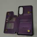 Vinich for Samsung Galaxy S25 Plus Case with Card Holder, for Samsung S25 Plus Wallet Case for Women Men with RFID Blocking, Durable Kickstand Shockproof Case for Galaxy S25 Plus 5G, Purple