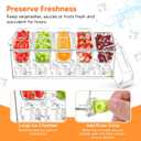 Ice Chilled Condiment Caddy with 5 Containers,Large Ice Chilled Condiment Organizer with Separate Lids, with Spoons,Forks and Clip Serving Tray Platter for Bar Accessories, Fruit, Salad, Taco, Party