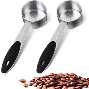 2 PCS 1/8 Cup Stainless Steel Measuring Scoops Coffee Measuring Scoop 30ML Small Coffee Scoop Measuring Cup with Black Silicone Handle Large Capacity And Comfortable Hand Feeling Tablespoon 2 PCS 1/8 Cup Stainless Steel Measuring Scoops Coffee Measuring Scoop 30ML Small Coffee Scoop Measuring Cup with Black Silicone Handle Large Capacity And Comfortable Hand Feeling Tablespoon
