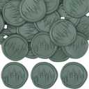 Green Tree Wax Seal Stickers - 50 Pcs Vintage Wax Seal Stickers for Wedding Invitation Party, Self-Adhesive Embossed Sealing Sticker for Envelope Birthday Christmas Gift Wrapping