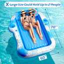 Inflatable Pool Lounger for Adults, Extra Large Blow Up Tanning Pool Bed, Sunbathing Floating Raft, Portable Suntan Tub Floaties for Beach, Pool & Outdoor
