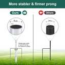 Yard Flag Pole for Outside Ground - 8.5 ft Tangle Free Heavy Duty Flag Pole Kit with 2 Anti-Tip Prong Base,Portable Inground Flag Holder with 3x5 American Flag for House Outdoor Campers,White