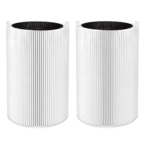 Blue Pure 411 Replacement Filters for Blueair Blue Pure 411, 411+, 411 Auto and Mini Air Purifier, Include 2 Particle and 2 Activated Carbon