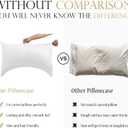Cooling Side Sleeper Pillow Cases - Curved Rayon Derived from Bamboo Pillowcase Cover - Breathable Cool Silky Soft Pillowcase for Hot Sleepers Hair and Skin, King Size 1 Piece, 20 * 36 Inches White