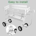 All-Terrain Cargo Wagon - White Flower Girl Wagon Pull Along with Removable Wooden Side Panels, Big Tires and Wide Grip Handle for Weddings, 33' L x 15.7' W x 19.6' H