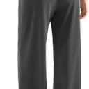 SUUKSESS Women Wide Leg Pants Elastic High Waisted Work Pants Flowy Palazzo Pants (Pink, L)