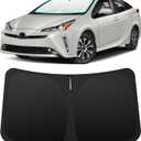 INSAUTO Foldable Windshield Sun Shade for Toyota Prius Hatchback 2010-2015 (Prius C/V Not Fit), Heat & UV Protection Car Sunshade with Storage Bag, Keep Interior Cool & Easy Installation