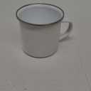 16 Pack Sublimation Blanks Enamel Mug Camping Outdoor Coffee Travel Metal Mug with Silver Rim for Heat Transfer DIY Gift White 12oz