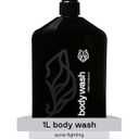 Black Wolf Salicylic Acid Body Wash for Men, 1 Liter - Men's Acne Body Wash - Charcoal Helps Reduce Acne Breakouts & Cleanse Your Skin - Full Coverage & Deep Clean Treatment - Men's Bodywash (33.8 Fl Oz (Pack of 1))