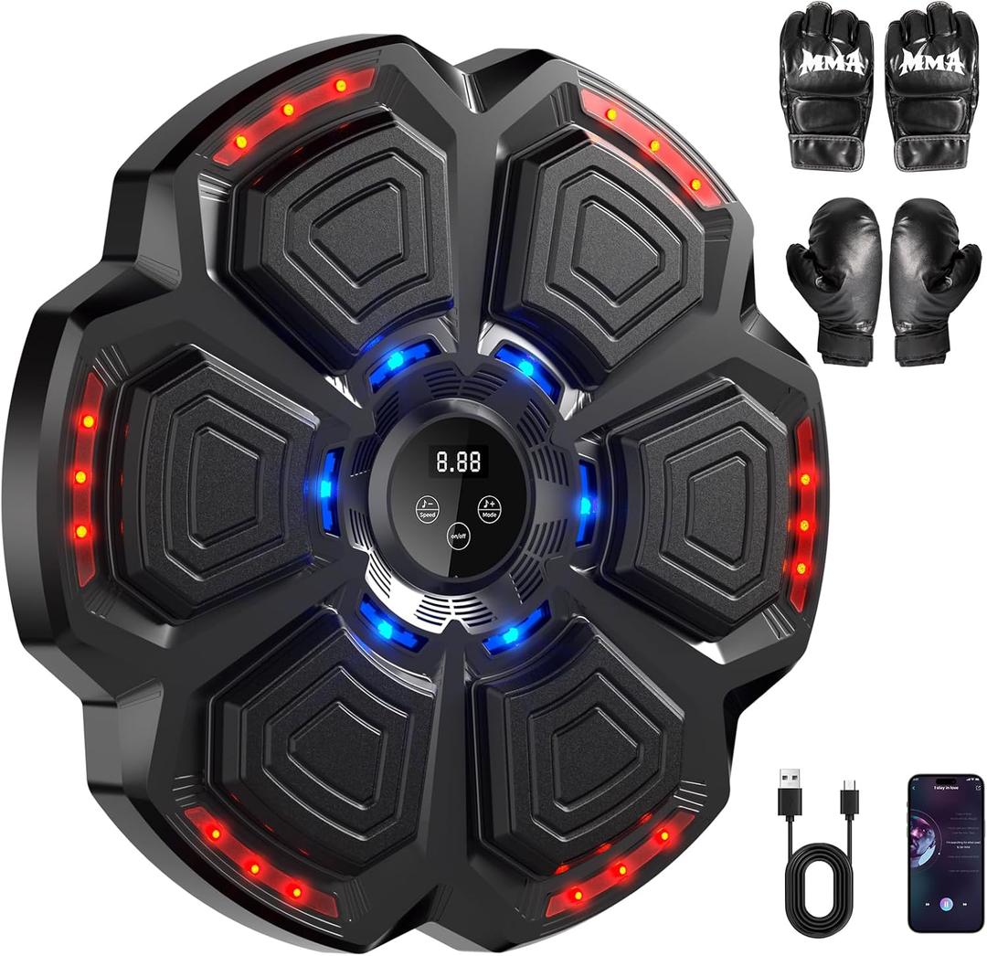 2025 Professional - Grade Music Boxing Machine: 9 Intelligent Training Modes, Ultra - Stable Bluetooth Connectivity, and Two Ergonomic Fist Gloves for an Immersive Fitness Experience