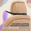Kids Car Sleeping Pillow - X-Shaped Plush Animal for Neck & Back Support - Hands & Seat Belt Slot - Machine Washable & Compressible - Perfect for Car, Plane, Train, Boat & More - Purple