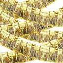 6 Packs 10 Feet Foil Fringe Garland, Metallic Tinsel Banner Wall Hanging Curtain Streamers Backdrop for Parade Floats, Wedding, Christmas, Birthday Party Decor, Gold