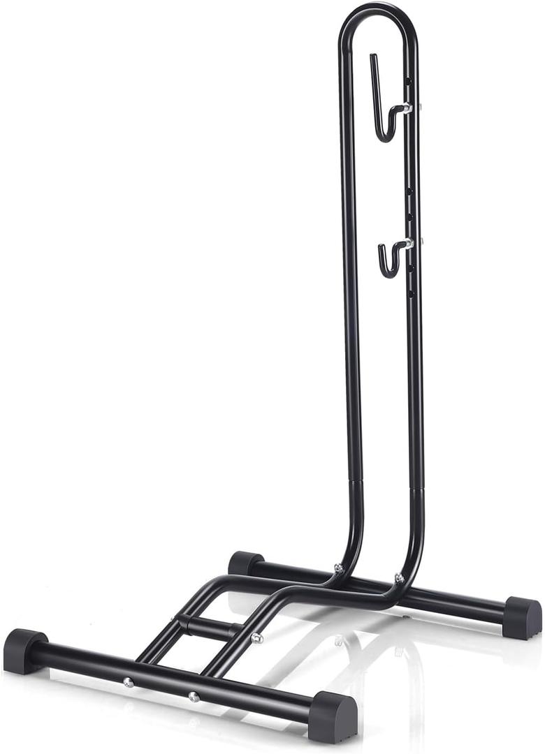 Yosoo Vertical Bike Stand bike Parking Rack Adjustable Height bike Stand Bike Indoor Garage Storage Bracket Bike Repairing Holdder bike Maintenance Stand for Apartments Garages (2-in-1)