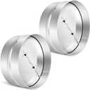 2 Pcs 8 Inch Draft Blocker Backdraft Damper Duct Draft Stopper One-Way Airflow Ducting Insert Backflow Preventer Inline Fan Vent Deflector