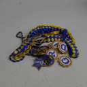 Graduation Leis 2025 and Cords, Grad Money Leis with 8 Grad Glitter Patches for Graduation Party Decorations (Blue & Gold)