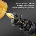 Paint Sprayer 1000W HVLP Electric Spray Paint Gun with 6 Copper Nozzles and 3 Spray Patterns 1200ML High Capacity Container for Furniture, Fences, Walls, Garage Doors (Yellow)