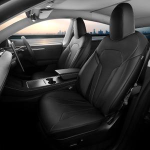 Seat Covers Fit for Model Y 2020–2024 7-Seater, Custom Full Set for Three Rows, Waterproof Leatherette, Breathable & Easy Installation – Black (Not Fit 2025/2026)
