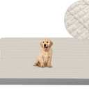 Foxdecor Couch Cover Sofa Covers Washable, Dog Bed Cover Couch Covers for 3 Cushion Couch Sofa Pet Friendly, Dog Couch Cover Furniture Covers for Pets.(Cream 58x82 inch)
