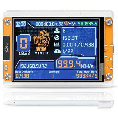 LinToButy Bitcoin Miner BTC V2 NMMiner – 1010 H/s Hashrate Crypto Miner for ESP32 2.8" Smart Display Development Board, Desktop Solo Lucky Miner for Educational Use