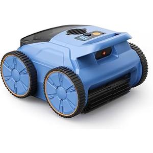 Pool Vacuum for Above Ground Pool, Robotic Pool Cleaner Lasts Up to 180 Mins, Above Ground Pool Vacuum for Inground Pools, Self-Parking, LED Indicator, Wall Climbing Pool Robot Vacuum up to 2000 Sq.ft