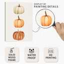 3 x Likjad Boho Fall Pumpkin Wall Art, Boho Fall Decor, Farmhouse Autumn Pumpkins Thanksgiving Poster Painting Wall Art Decor for Kitchen Bedroom Living Room Home, 11x14 Framed (delicious food001)