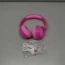 iClever BTH22 Kids Bluetooth Headphones, 60H Play Time, 74/85 dBA Safe Volume, Bluetooth 5.4, USB C, Over Ear Kids Headphones Wireless with Mic AUX Cord for iPad/Tablet/Travel, Blossom Pink