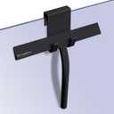 Silicone Rubber Blade Shower Squeegee 9" in Width Window & Car Squeegee for Shower, Glass, Window (Black, 9 Inches)
