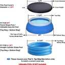 SAFANA Pool Cover for 8ft Round Inflatable Easy Set Pool [ Top Ring < 7.2ft ] Round Above Ground Pool Cover with Elastic Band, Windproof Block Leaves