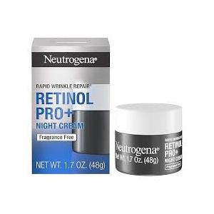 Neutrogena Retinol Pro+ AntiWrinkle Night Moisturizer, Rapid Wrinkle Repair, AntiAging Face & Neck Cream, Formulated without fragrance, parabens, dyes, & phthalates, Retinol, 1.7 oz