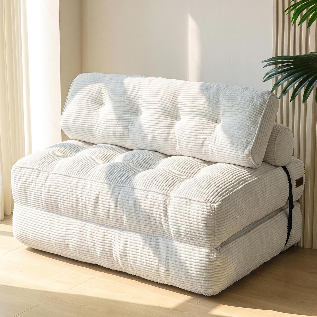 MAXYOYO Folding Sofa Bed, Convertible Chair Bed with Pillow, Full
